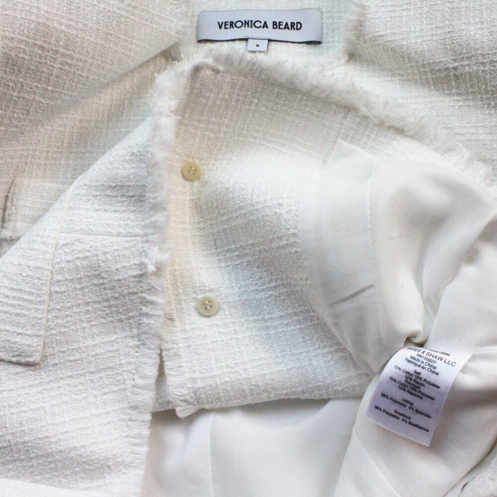 New Veronica Beard Olbia Tweed Jacket, Off White, Sale! - Picture 11 of 12